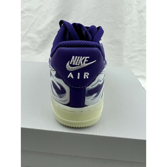 Nike Air Force 1 Low '07 QS Purple Skeleton Halloween Shoes CU8067-500 Size 5 - Picture 5 of 8